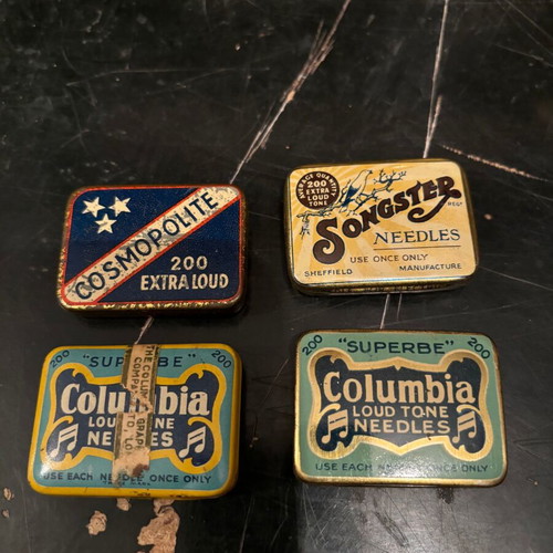 Gramophone needles used, vintage boxes
