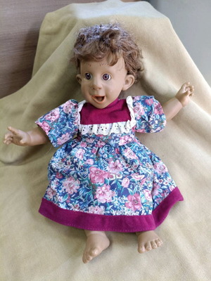 Vintage medium doll used, height 38 centimeters