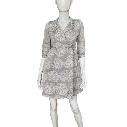 Vivienne Tam cotton gray mini dress like new, size S-M