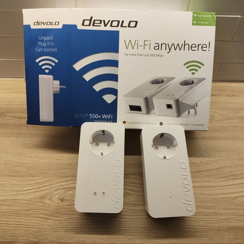 Devolo dLAN 550+ WiFi Starter Kit powerline adapter