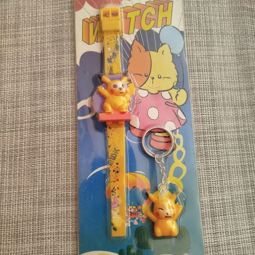 Picatchu watch and keychain, sealed, new