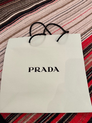 Prada paper bag color ciel new