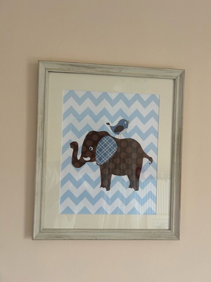 Children's room posters like new, set of 2 framed prints