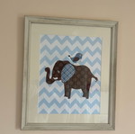 Children's room posters like new, set of 2 framed prints