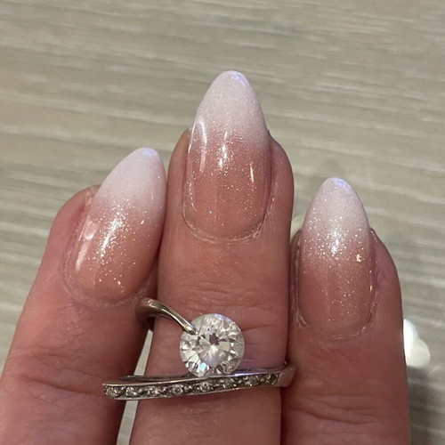 White gold 585 ring used, size 57