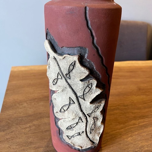 Clay vases new, set of two pieces