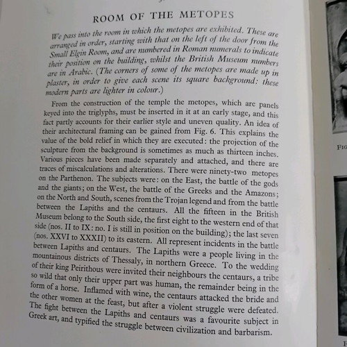 Sculptures of the Parthenon booklet used, English, 1950