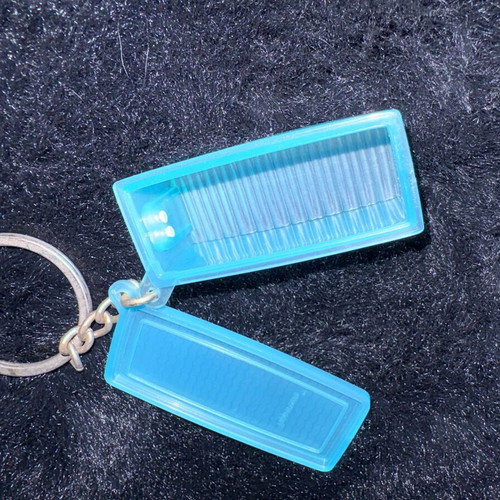 Collectible Tupperware Mini Food Container Keychain Blue Like New