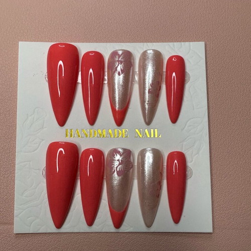 Press-on nails new, set of 10 with accessories