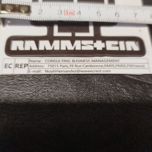Rammstein vinyl sticker new, medium size, UV protected