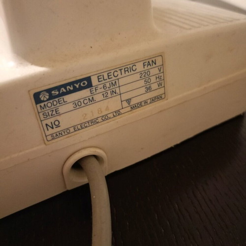 SANYO Electric vintage fan EF-6 JM used, 1960s Japan
