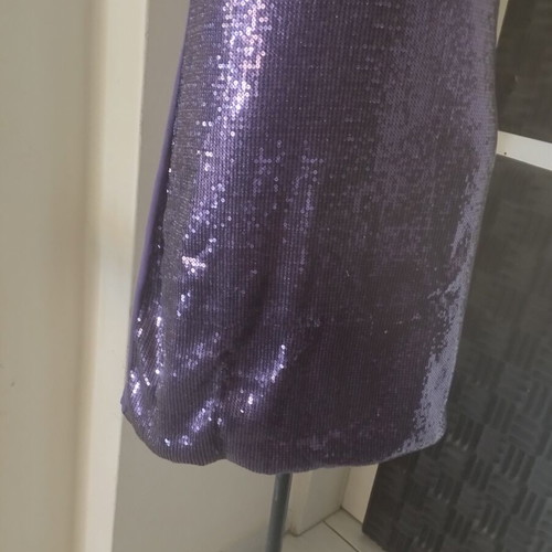 Ysatis mini dress used, purple with sequins, size M
