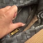 Branded leather bag