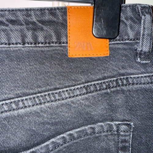 Zara high-waisted straight jeans Z1975 black new, size XL