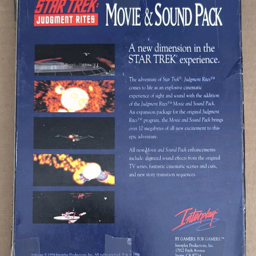 Star Trek Judgment Rites Movie & Sound Pack for PC like new