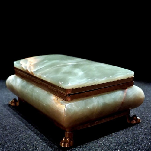 Vintage μπιζουτιέρα green onyx σαν καινούργιο