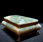 Vintage μπιζουτιέρα green onyx σαν καινούργιο