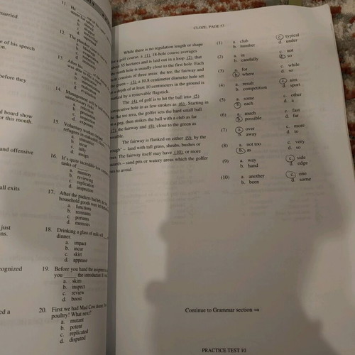 Burlington Practice Test For Michigan Proficiency used, with notes