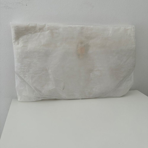 YSL white pouch new with gold details