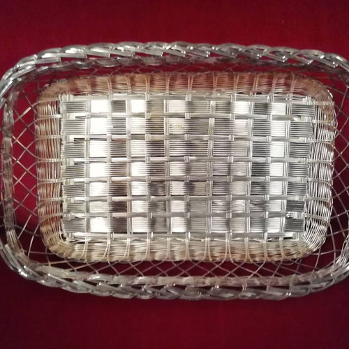 Luxury silver-plated bread basket new from Italy