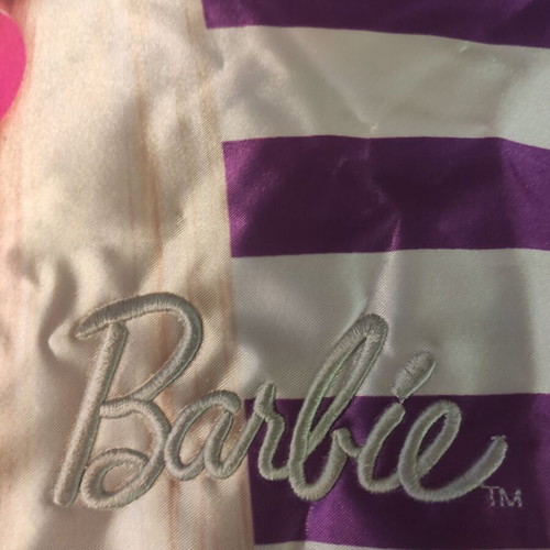 Barbie fabric shoulder bag pink and purple new
