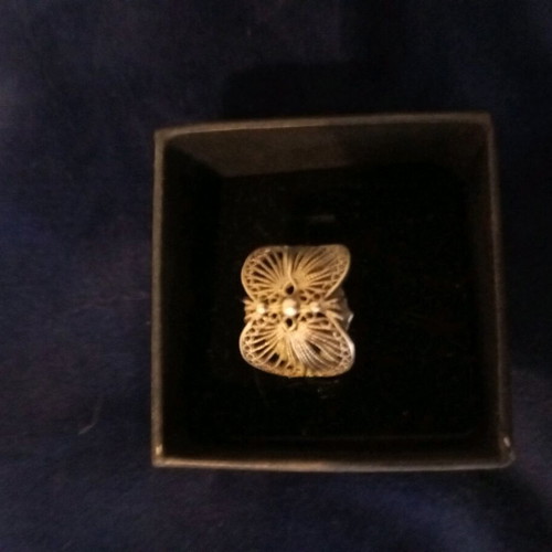Handmade 925 ring used, openable, 1970s style