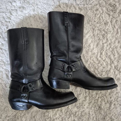 Loblan Biker Engineer Boots used, leather, size 44, vintage
