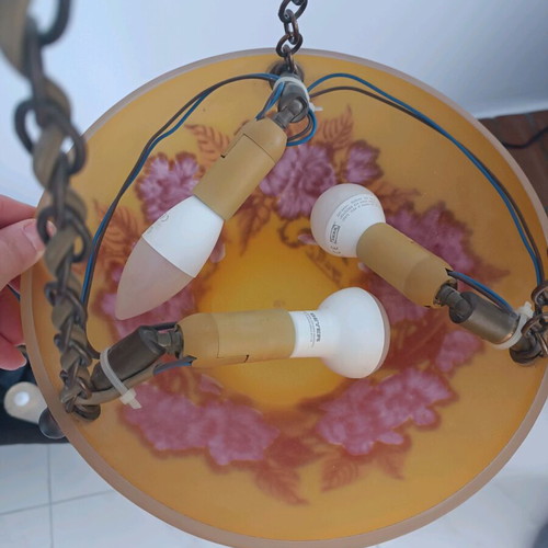 Ceiling light like new, 30 cm diameter, 3 sockets