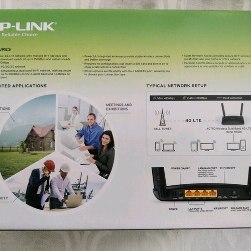 Router TP-Link Archer MR200 καινούργιο με υποδοχή κάρτας SIM και WiFi