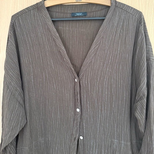 Parfois women's long shirt tunic, brown, size M-L