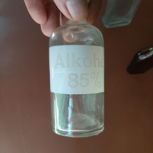 Set of 15 vintage pharmacy glass bottles