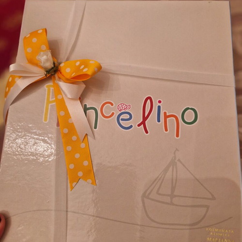 Princelino photo album for boy with silver cover and 30 pages