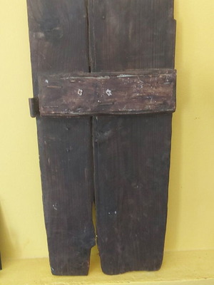 Saint John the Baptist painting used, handmade on old wood