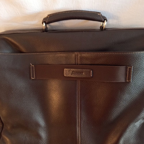 Filofax leather bag like new, dark brown, laptop up to 15.4 inches