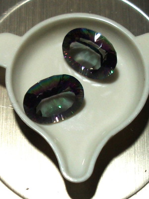 Ορυκτά Rainbow Topaz 17.15 ct καινούργια, 2 τεμάχια