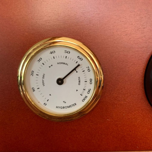 Cigar humidors new wooden with thermometer and clock