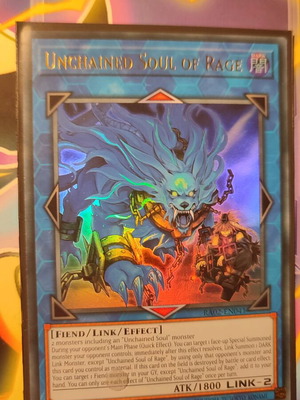 Unchained Soul Of Rage card like new with Ultra Pro protective sleeve