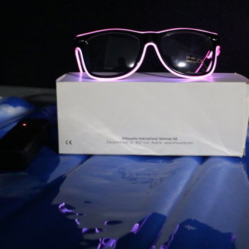 Light-up glasses new, red, 3 lighting modes