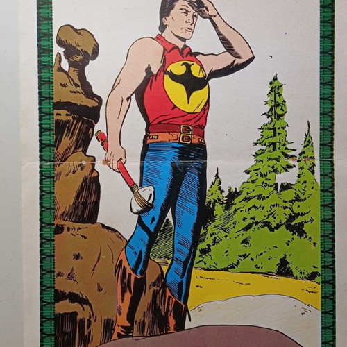 Zagor poster used, 25x17cm, from old comic