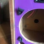 Custom speaker box used for construction