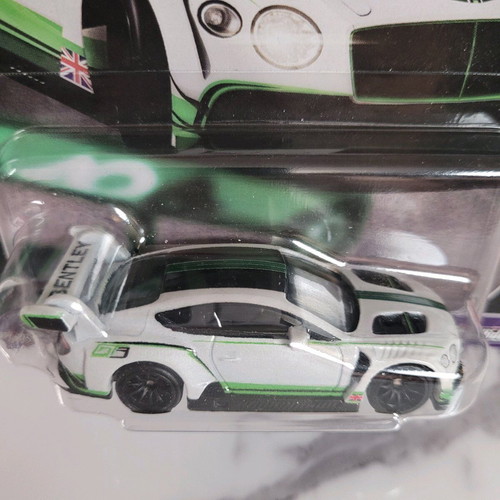 Hot Wheels 2018 Bentley Continental GT3 White Premium Race Day new