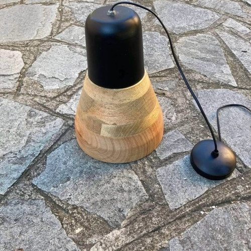Vintage wooden ceiling light like new