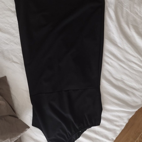 Mini dress with one shoulder, asymmetrical hem, black, new