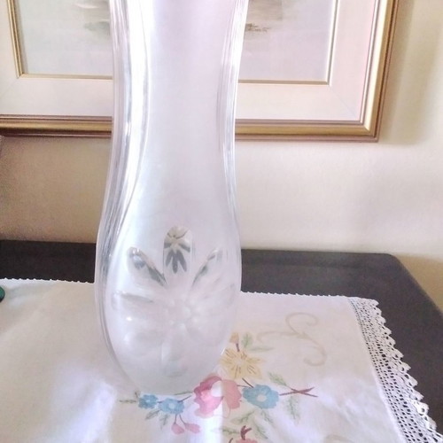 Large vase 42.5 cm like new, heavy semi-crystal