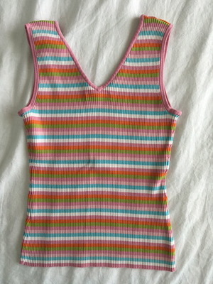 Women's colorful summer top used, size S