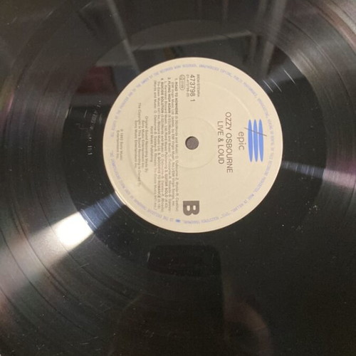 Ozzy Live vinyl record used, metal genre