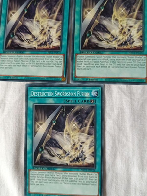 Destruction Swordsman Fusion κάρτες Yu-Gi-Oh! σαν καινούργιες