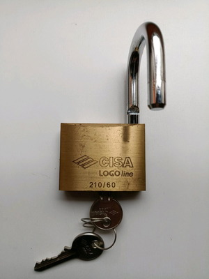 Λουκέτο CISA Logo Line 210/60 ορειχάλκινο σαν καινούργιο