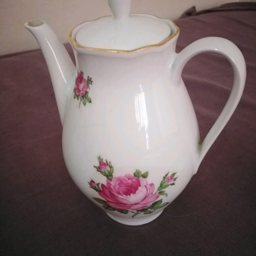 Antique wonderful espresso set for 4 people made of fine porcelain from Germany