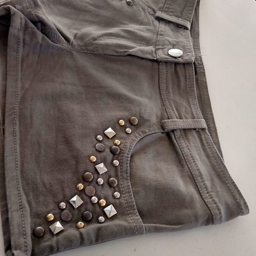 Denny Rose khaki shorts size S like new with studs